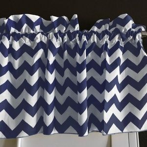 1" Chevron Print Poly Cotton Decorative Valance